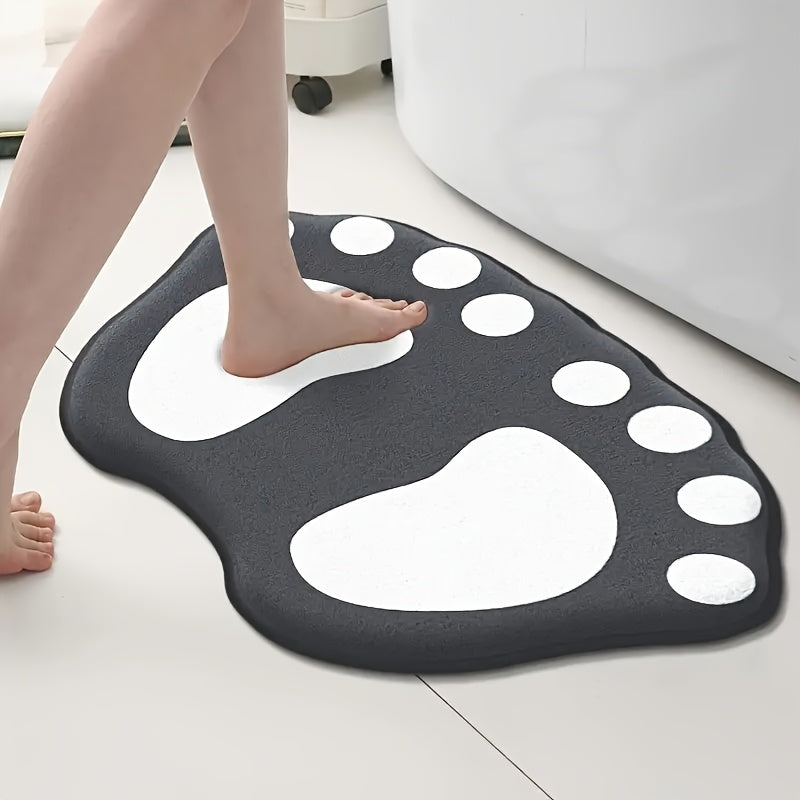Badematte mit Pfotenabdruck