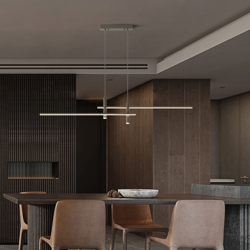 Minimalistische Pendelleuchte aus Eisen