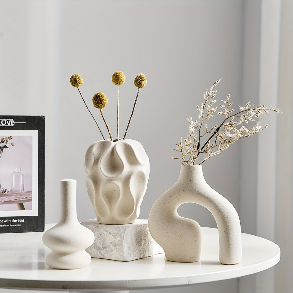 Geometrische Porzellan-Blumenvase