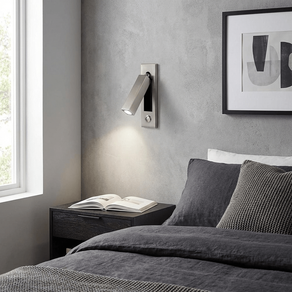 Flach zusammenklappbare Nachttischlampe