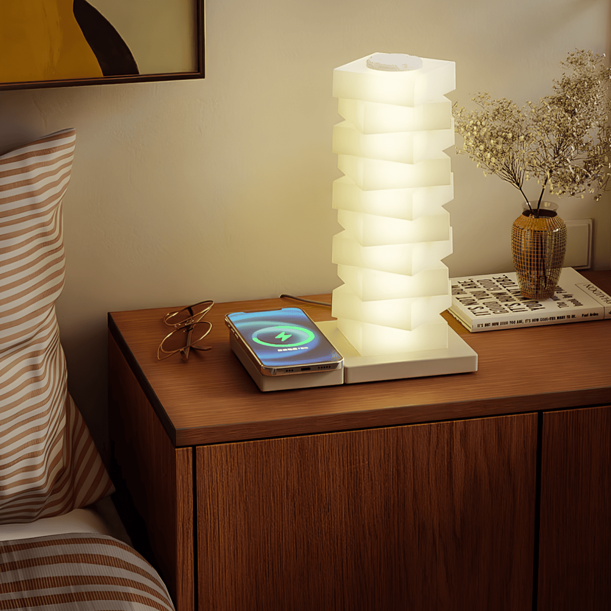 Verstellbare Tischlampe mit Ladefunktion