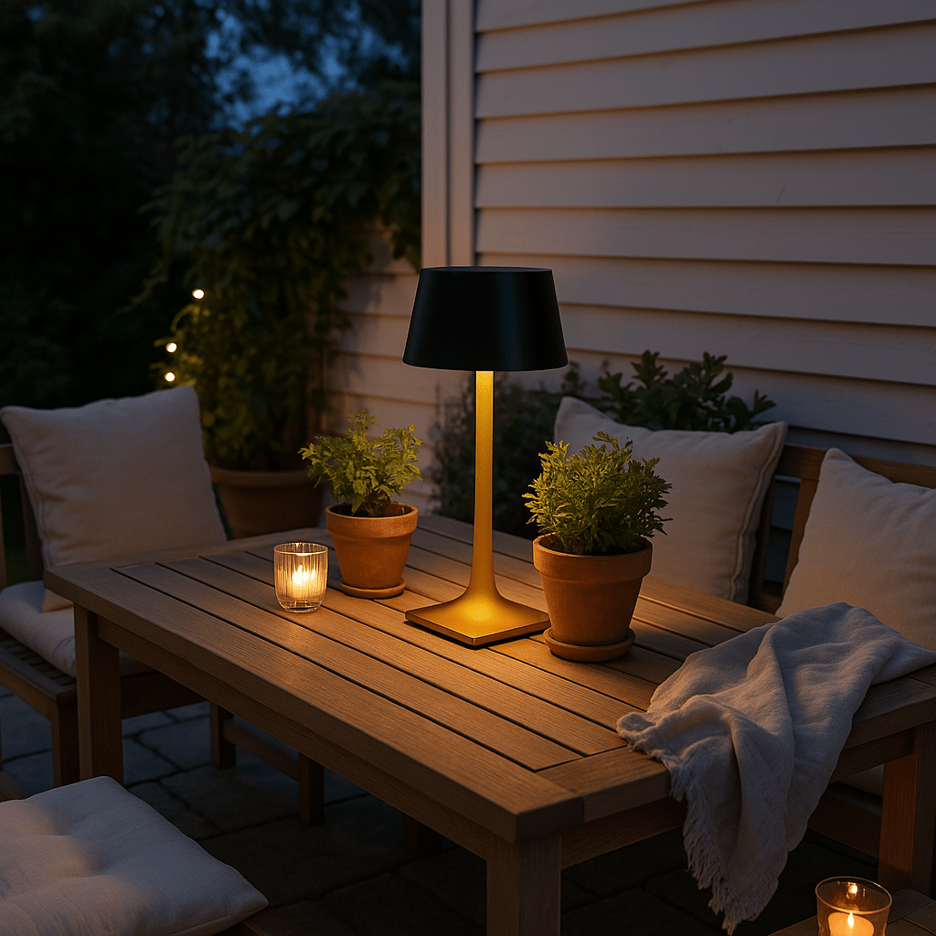 Moderne kabellose Tischlampe