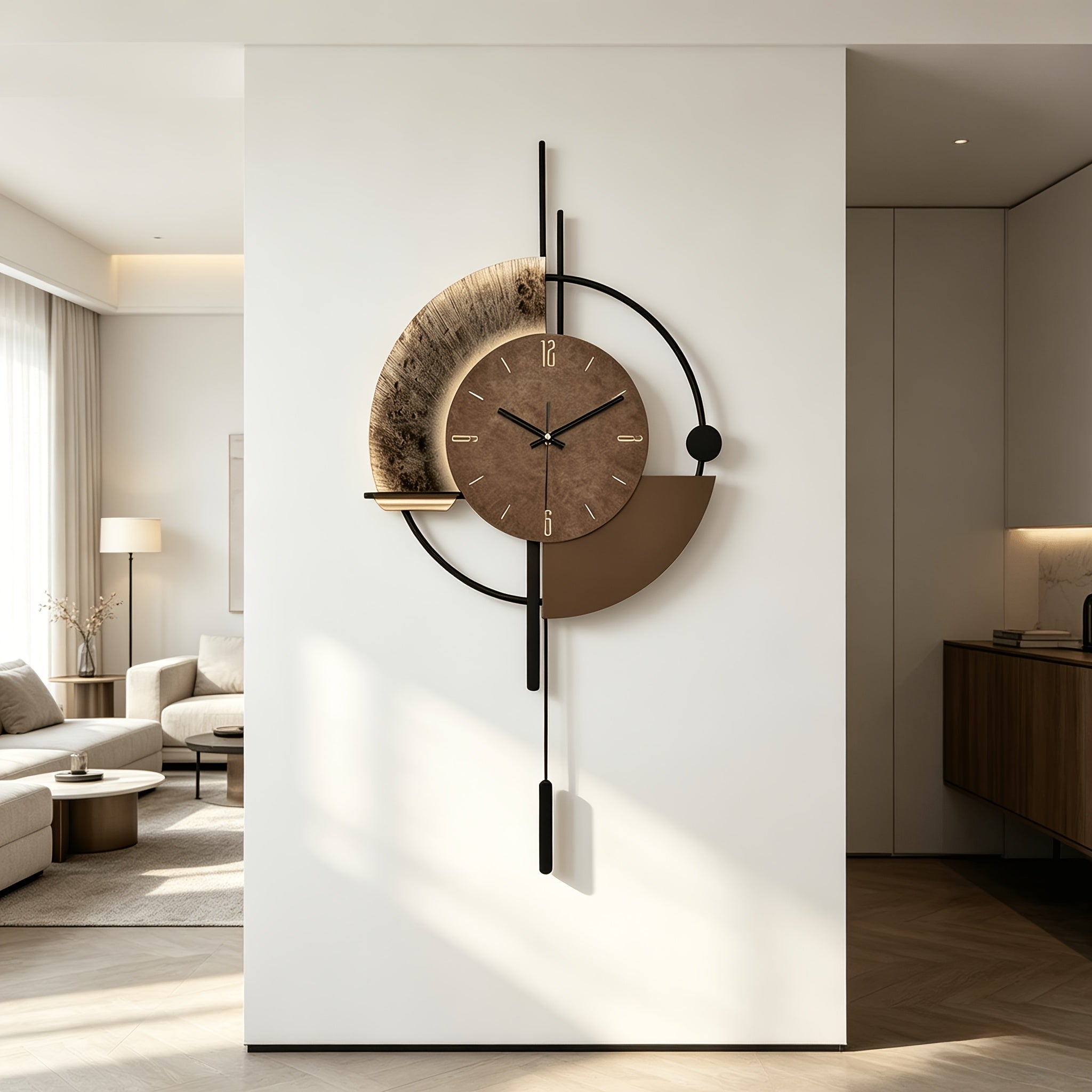Moderne Wanduhr aus Metall