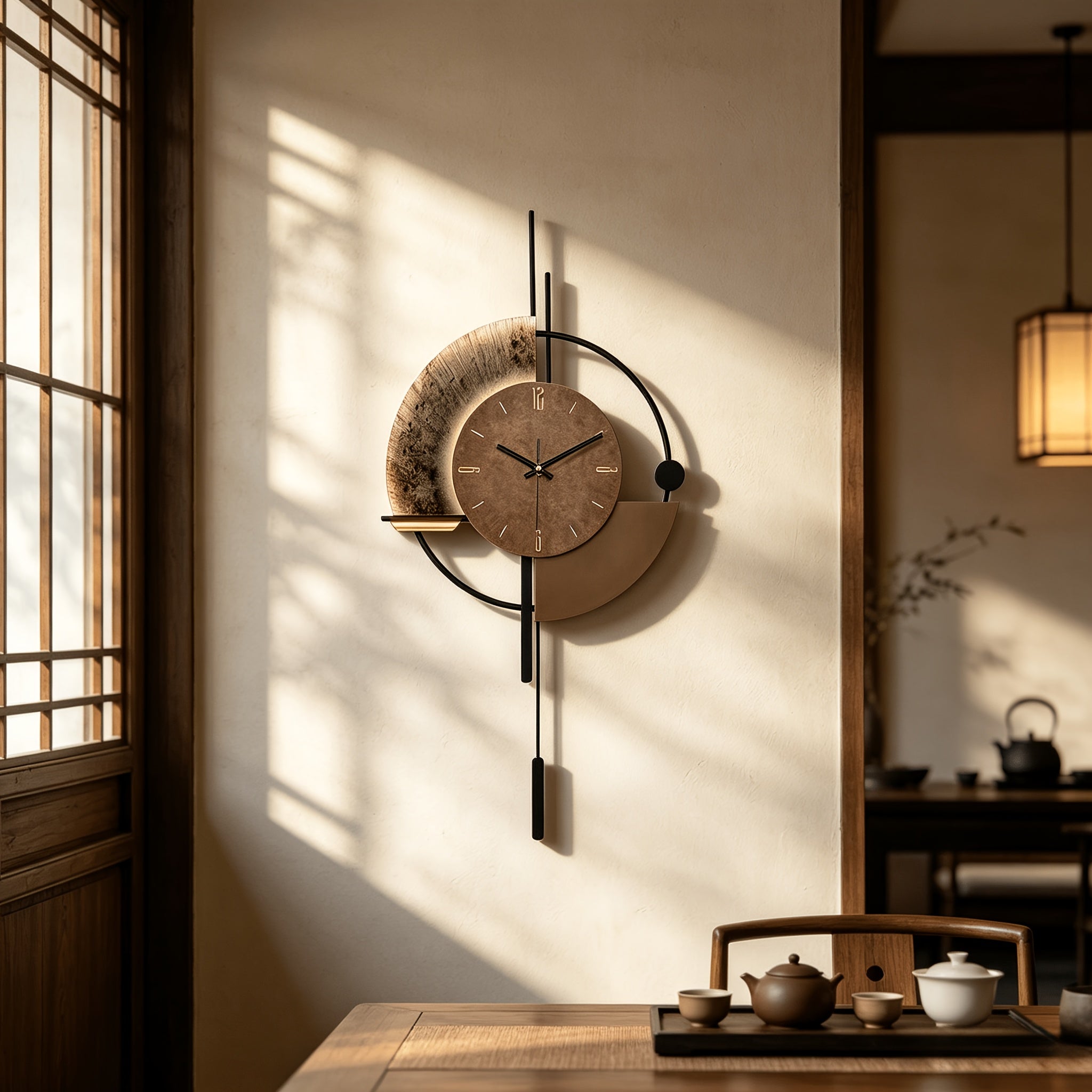 Moderne Wanduhr aus Metall