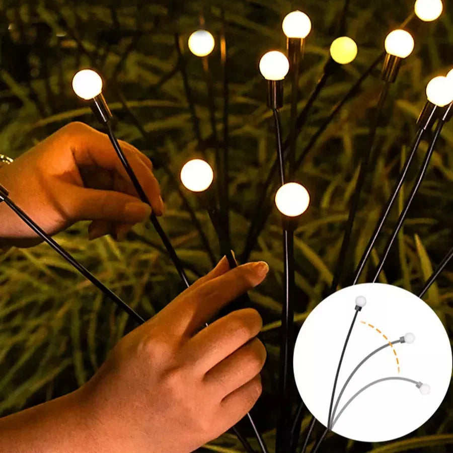 Solarbetriebene LED-Gartenleuchte im Glühwürmchen-Design