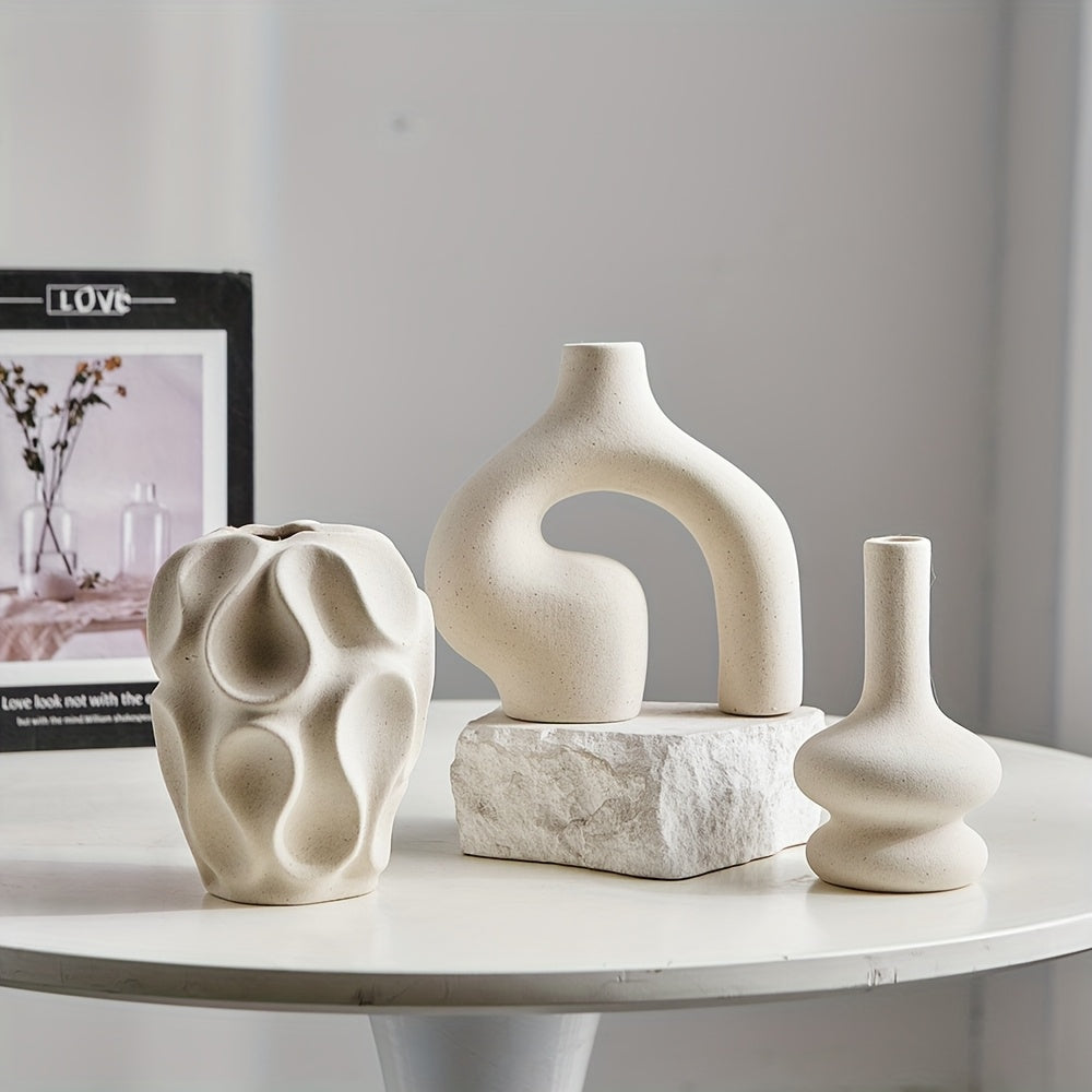 Geometrische Porzellan-Blumenvase
