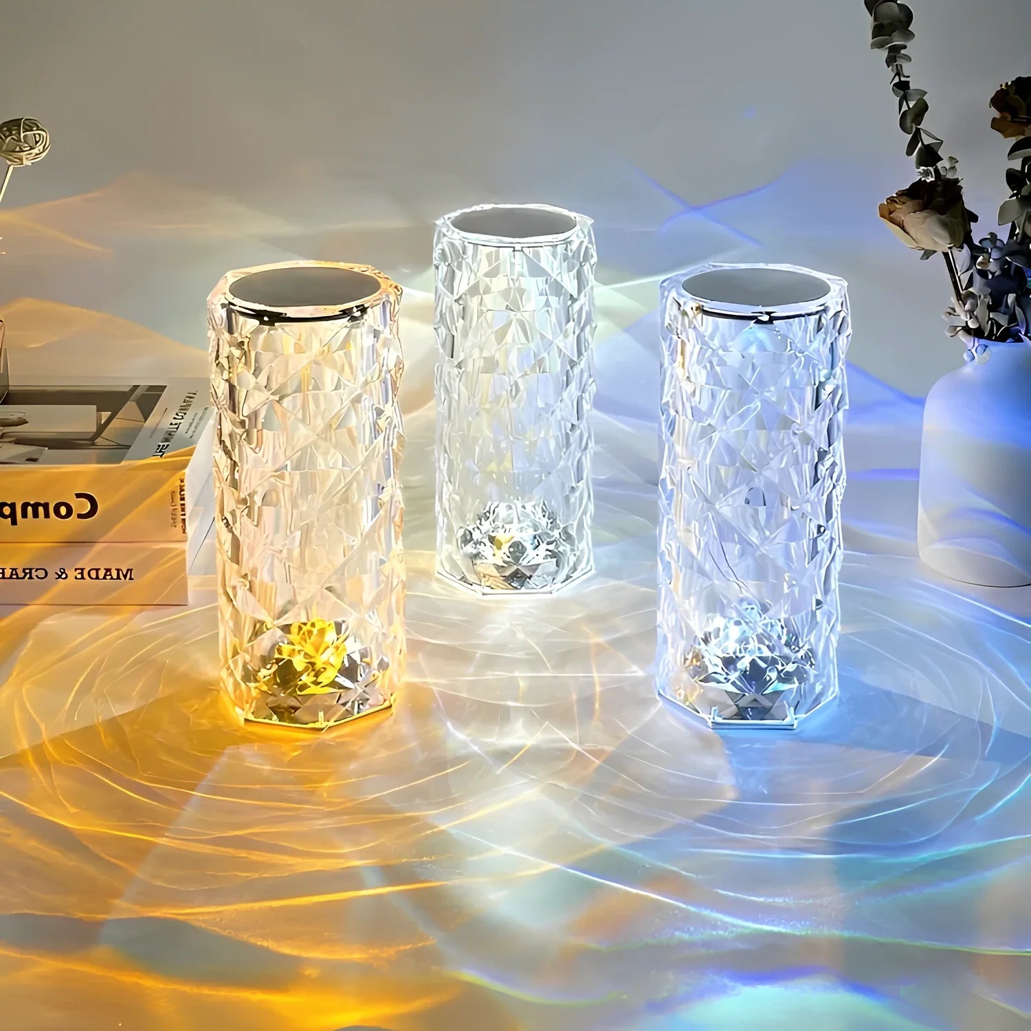 Moderne Kristall-Tischlampe
