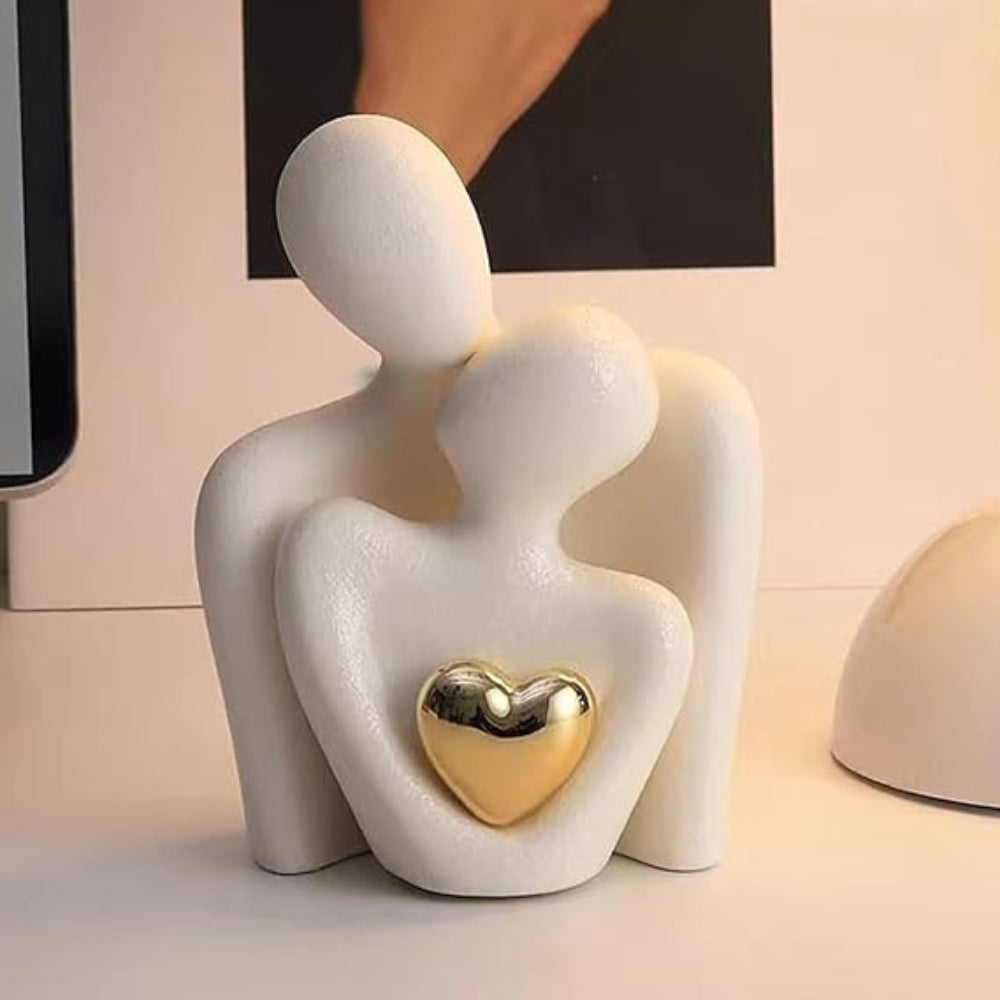 Abstrakte Porzellan-Skulptur eines Paares