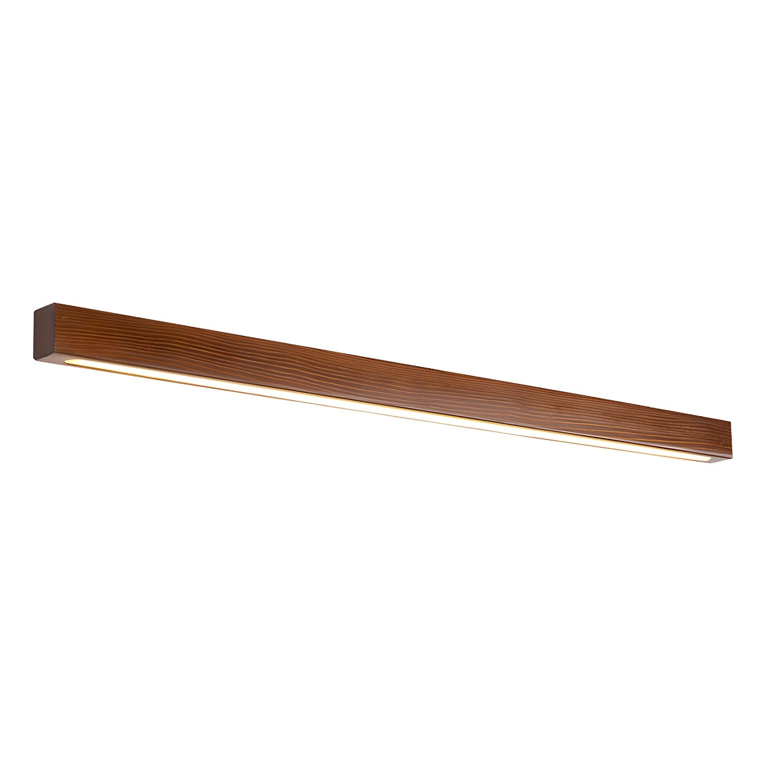 Lineare Wandleuchte aus Holz