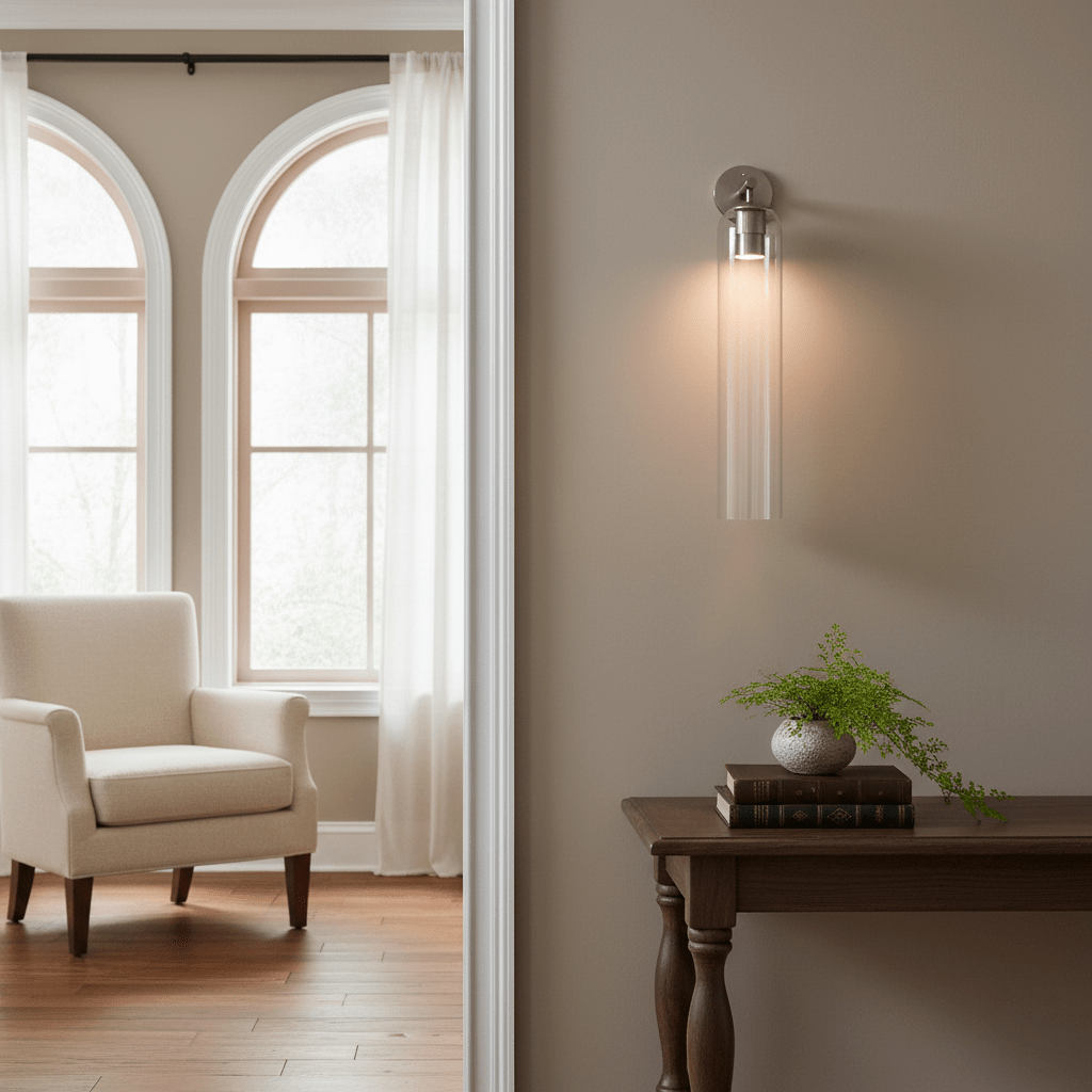 Wandleuchte aus Kunstglas