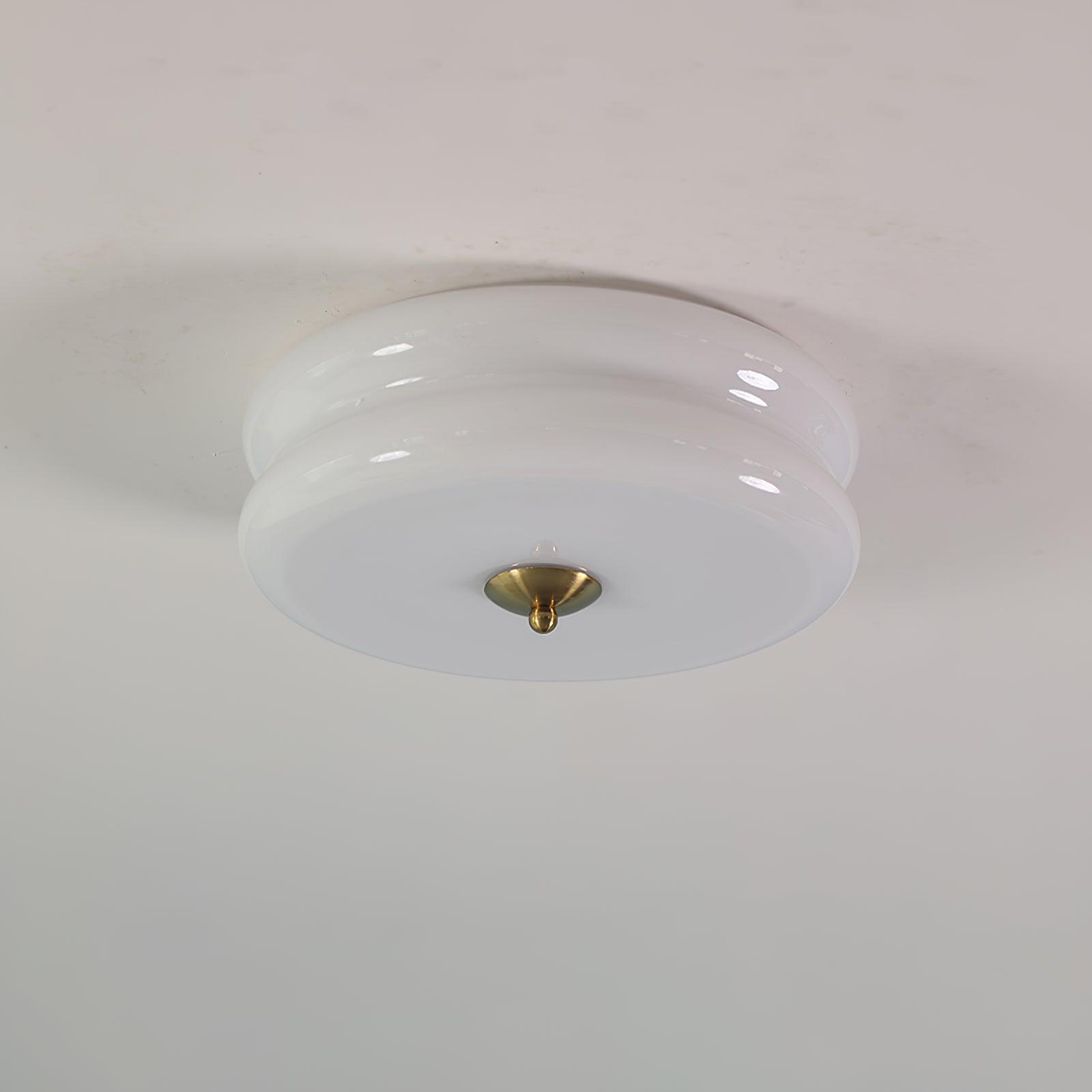 Vintage-Deckenleuchte mit geripptem Glas