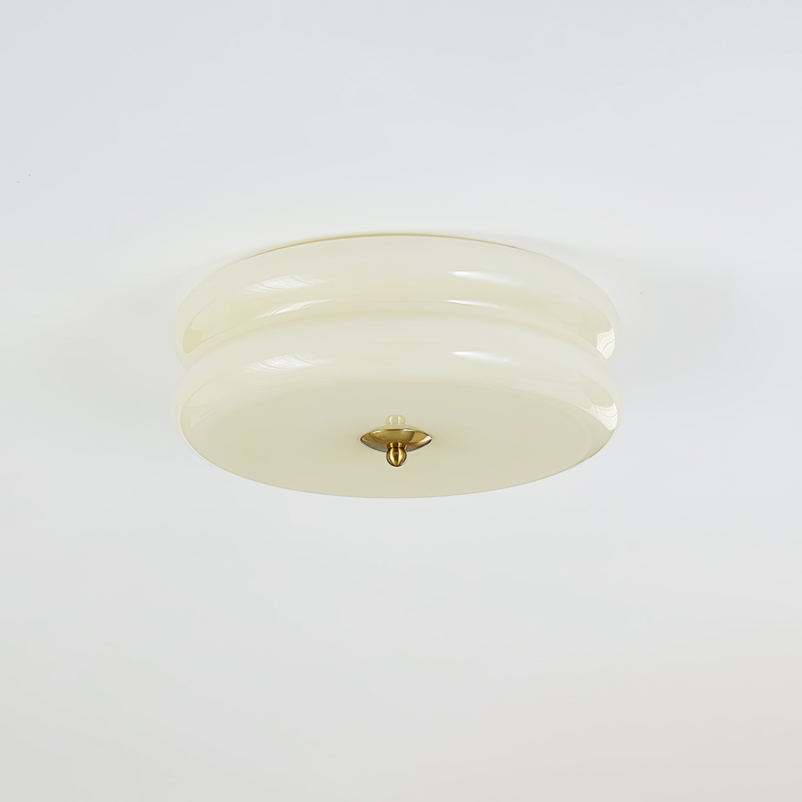Vintage-Deckenleuchte mit geripptem Glas