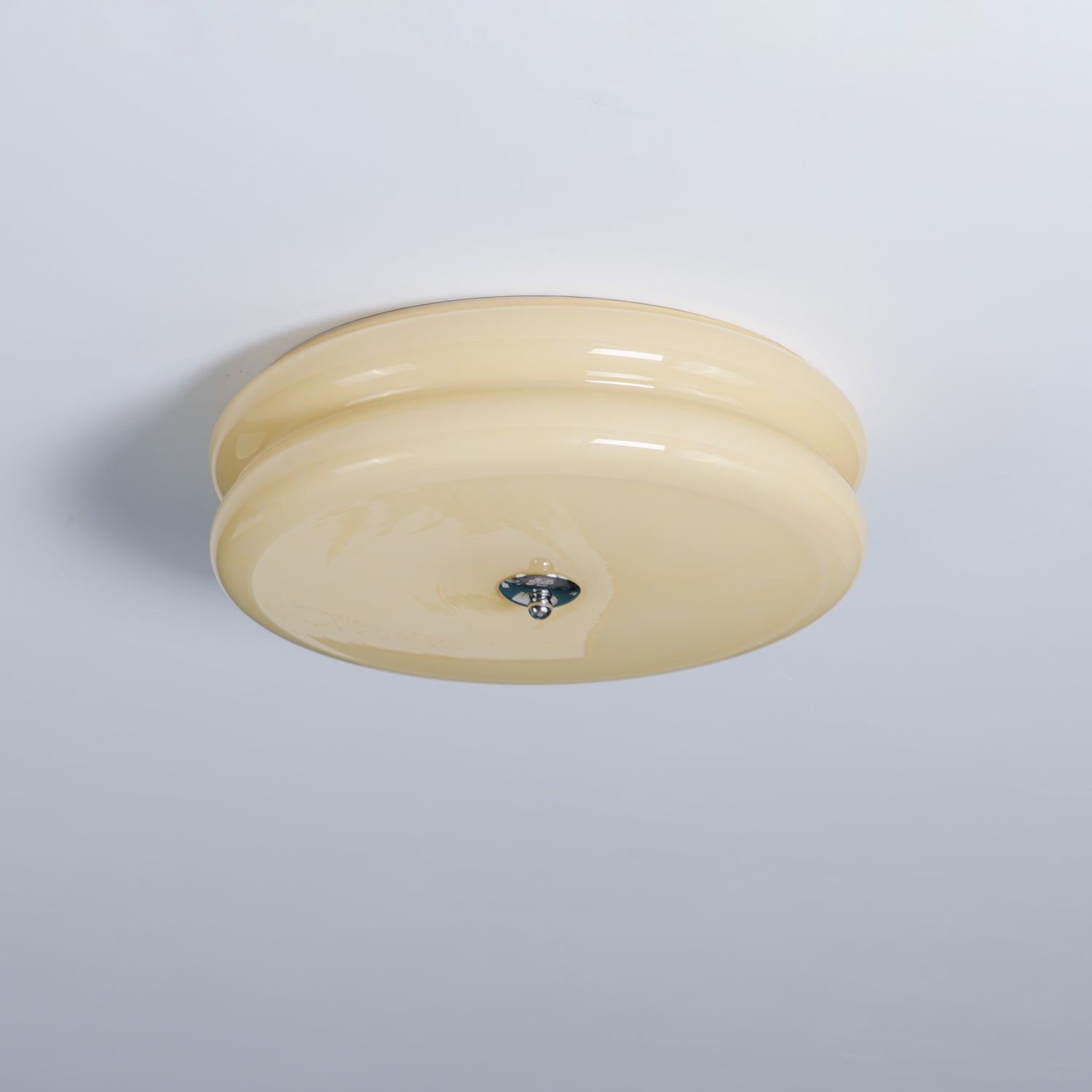 Vintage-Deckenleuchte mit geripptem Glas