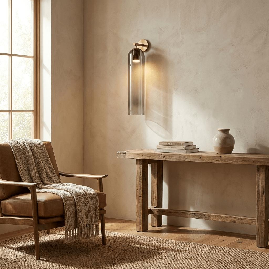 Wandleuchte aus Kunstglas