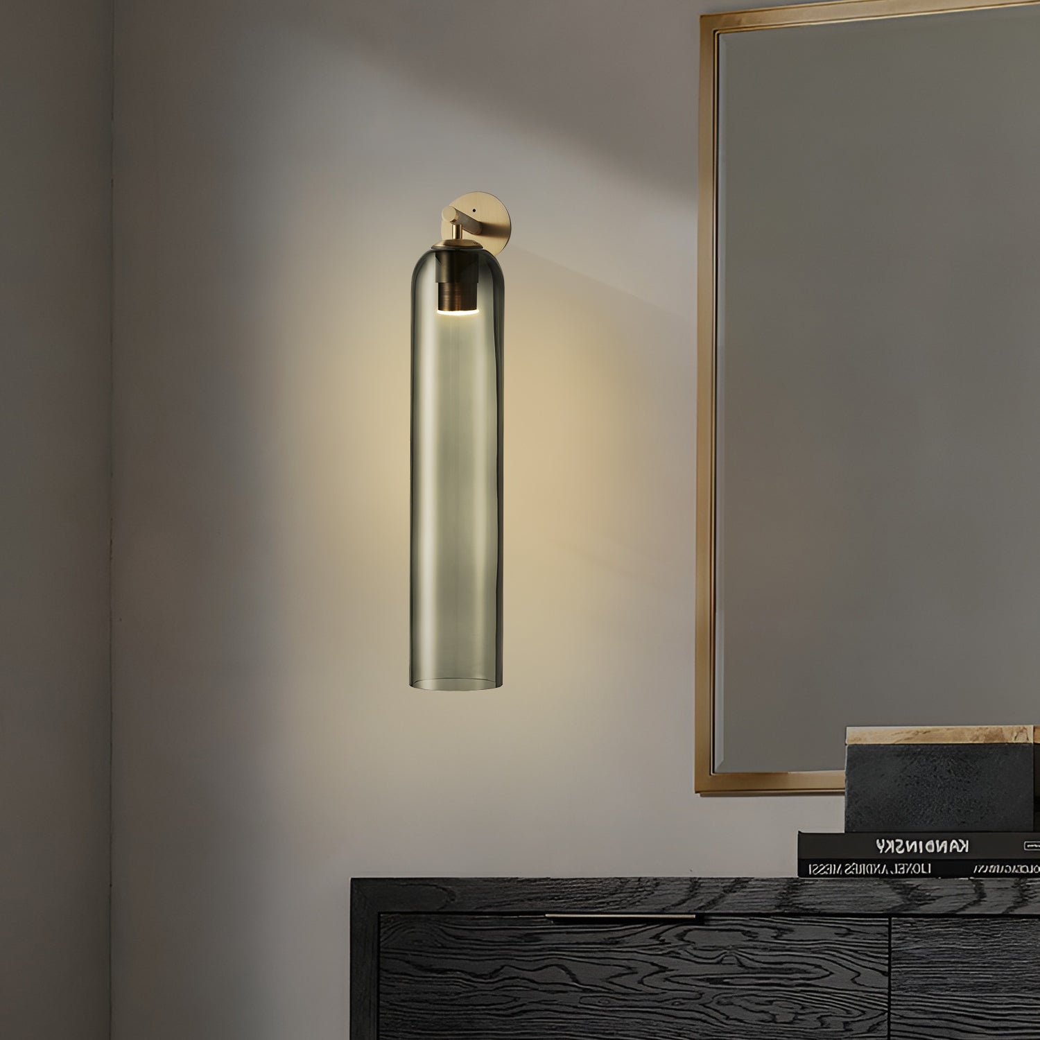 Wandleuchte aus Kunstglas