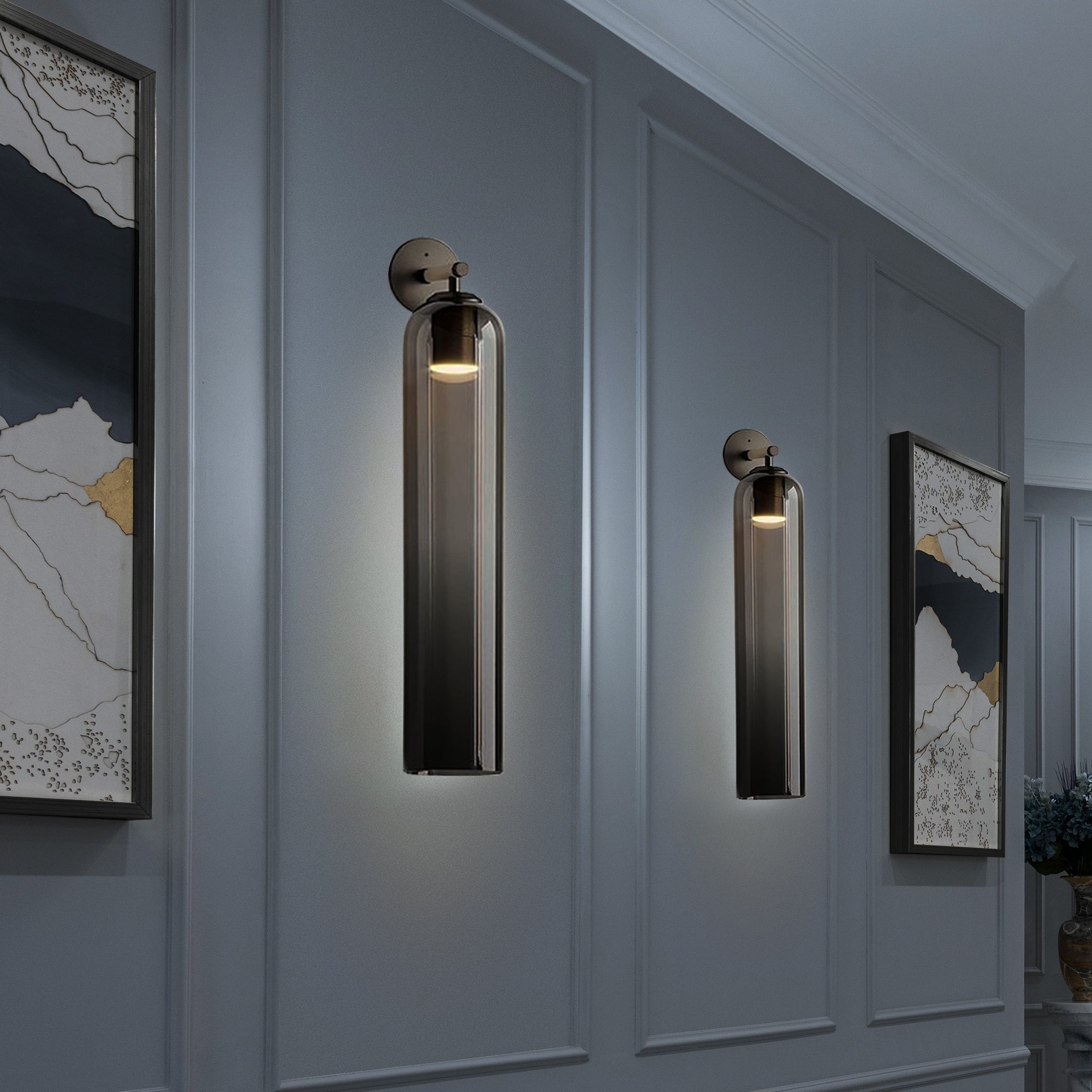 Wandleuchte aus Kunstglas