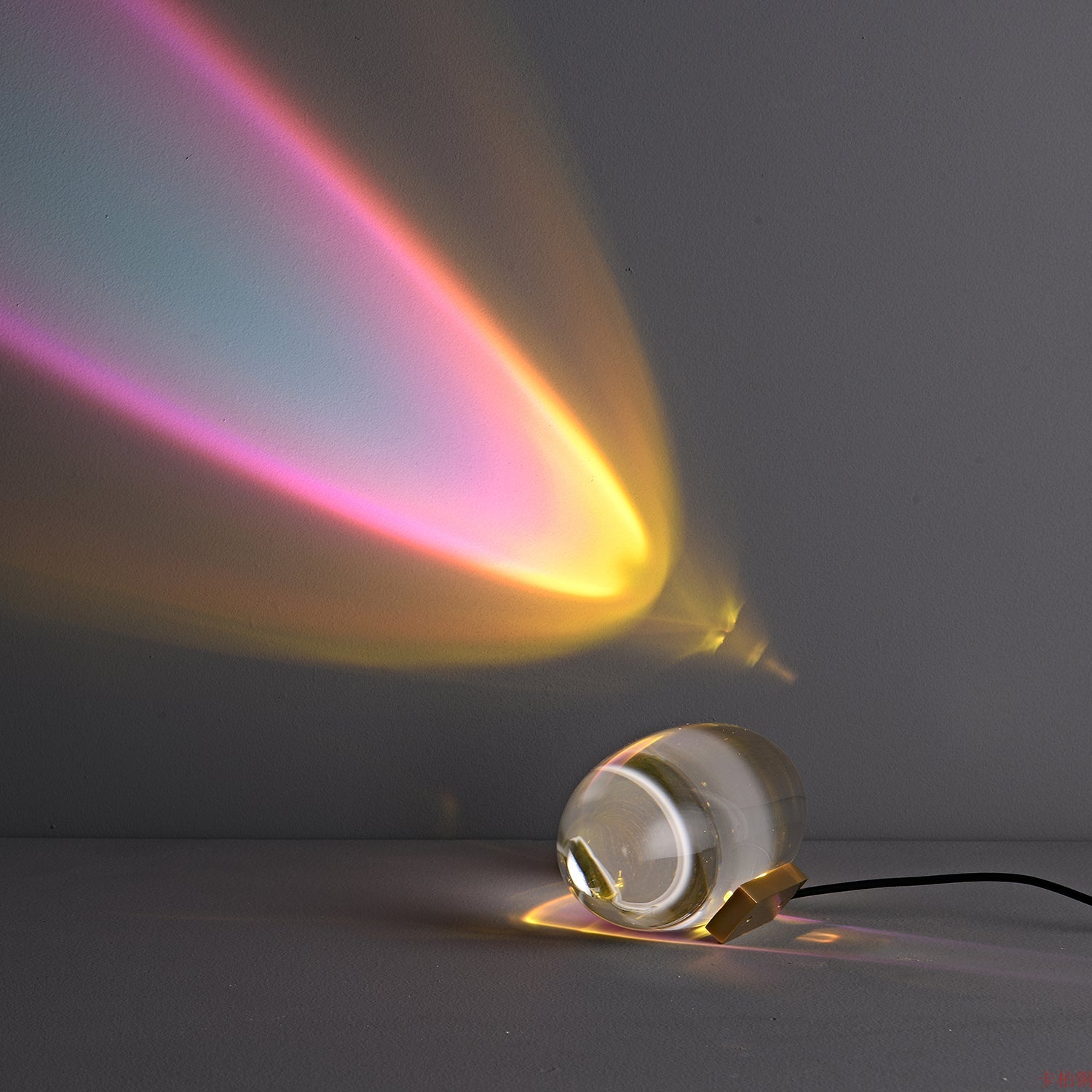 Skulpturale Kristall-Tischlampe