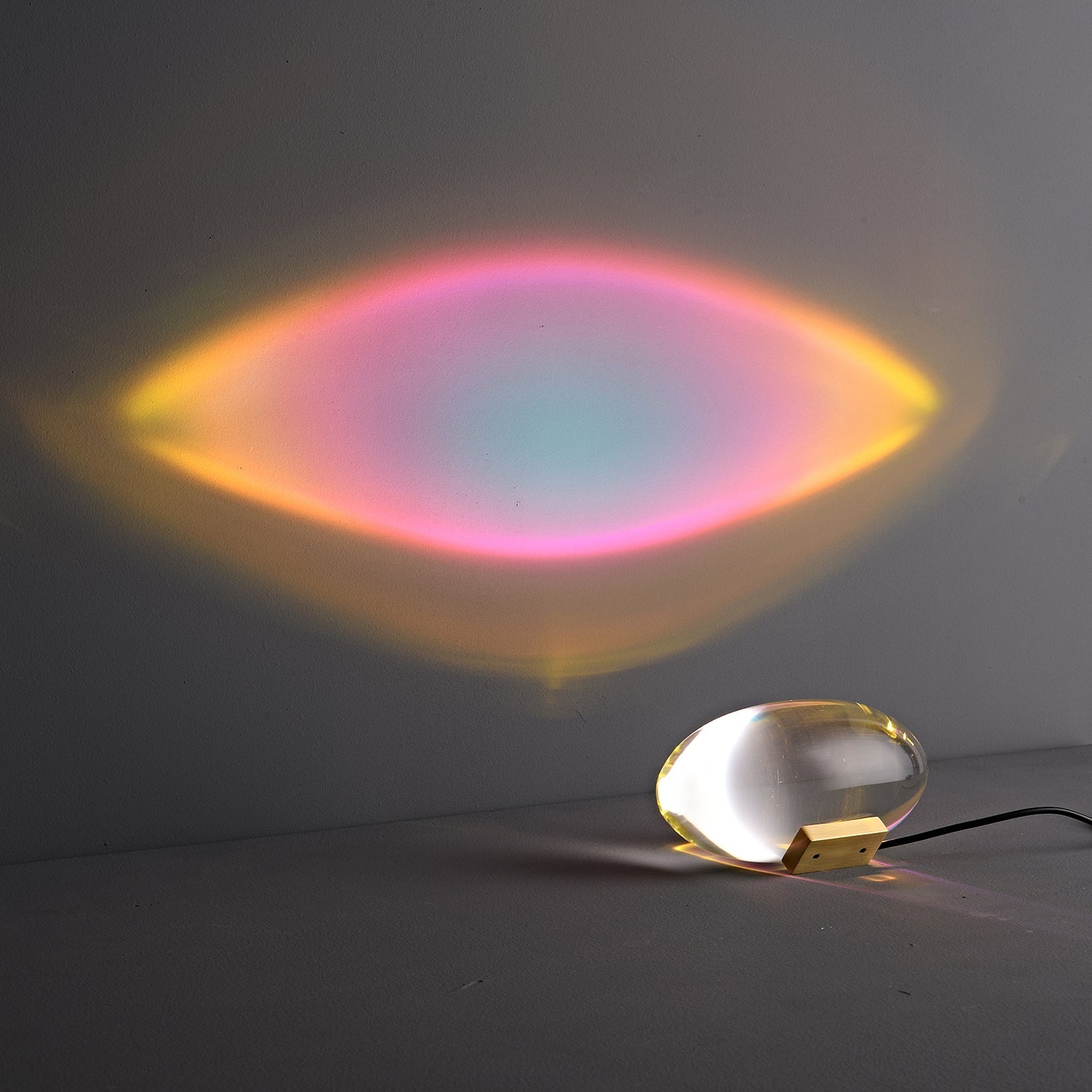 Skulpturale Kristall-Tischlampe