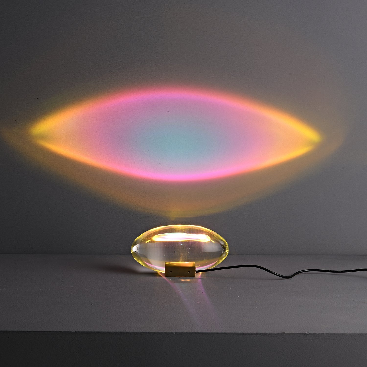 Skulpturale Kristall-Tischlampe