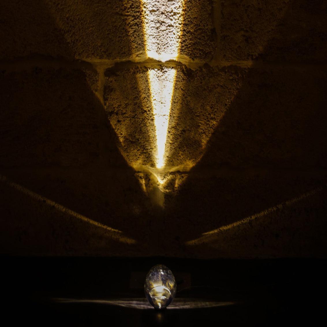 Skulpturale Kristall-Tischlampe