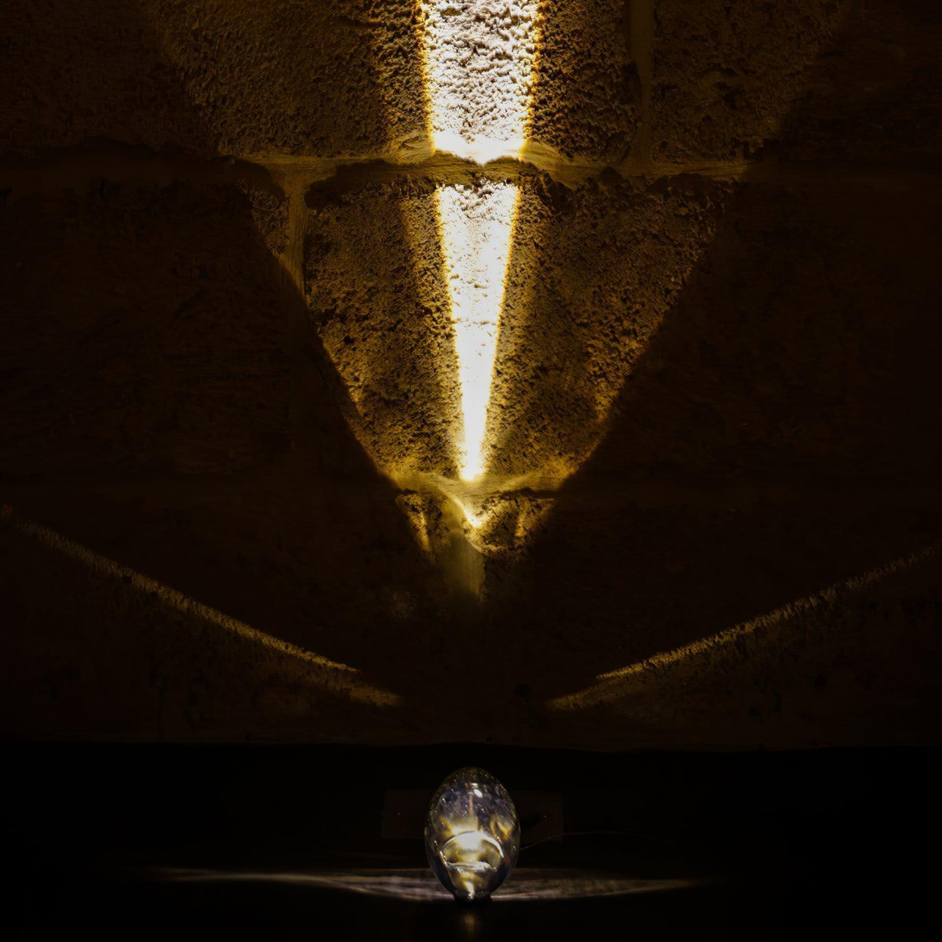 Skulpturale Kristall-Tischlampe