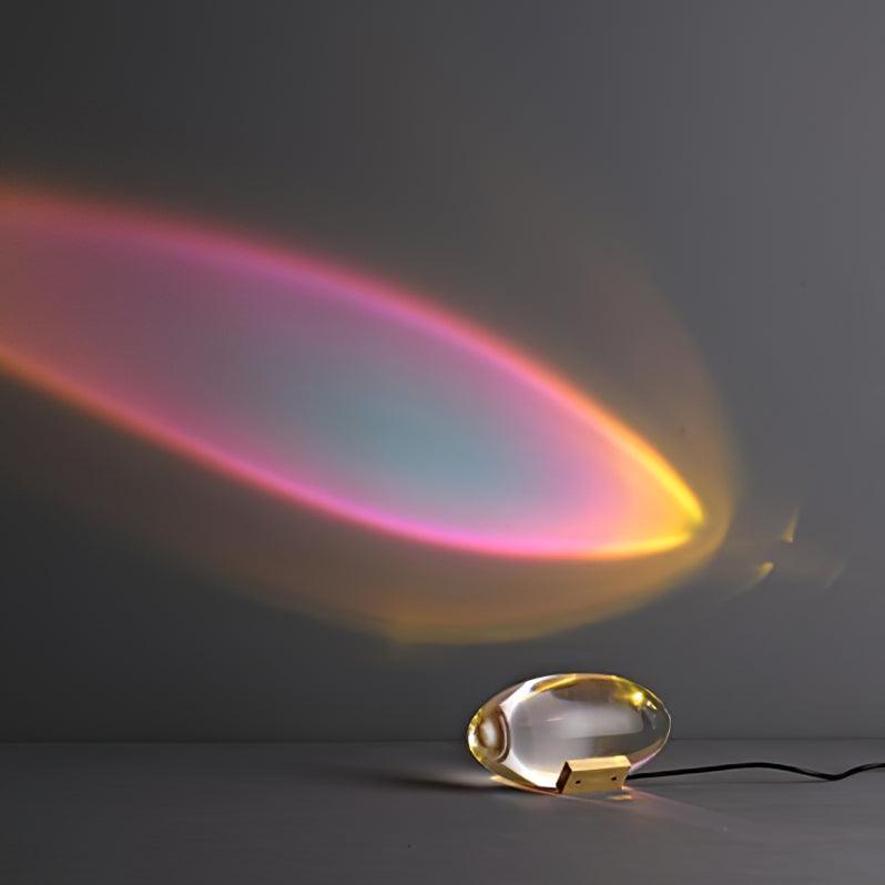 Skulpturale Kristall-Tischlampe