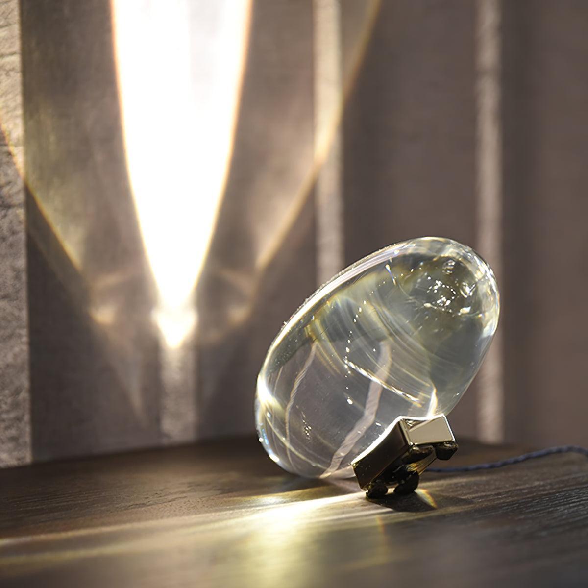 Skulpturale Kristall-Tischlampe