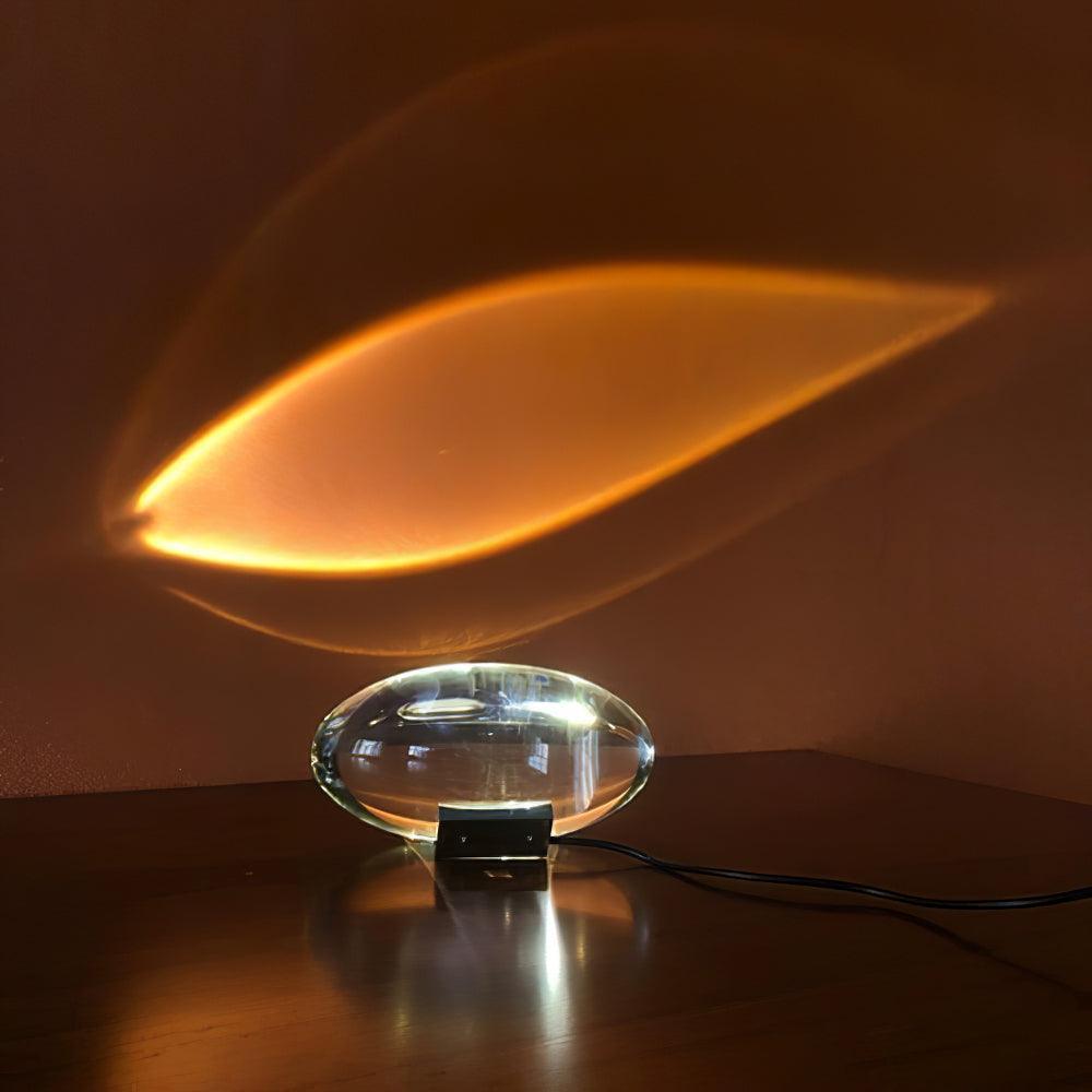 Skulpturale Kristall-Tischlampe