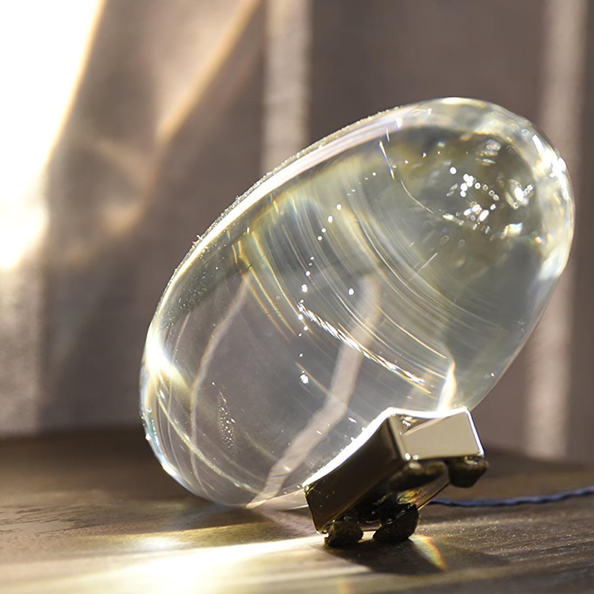 Skulpturale Kristall-Tischlampe