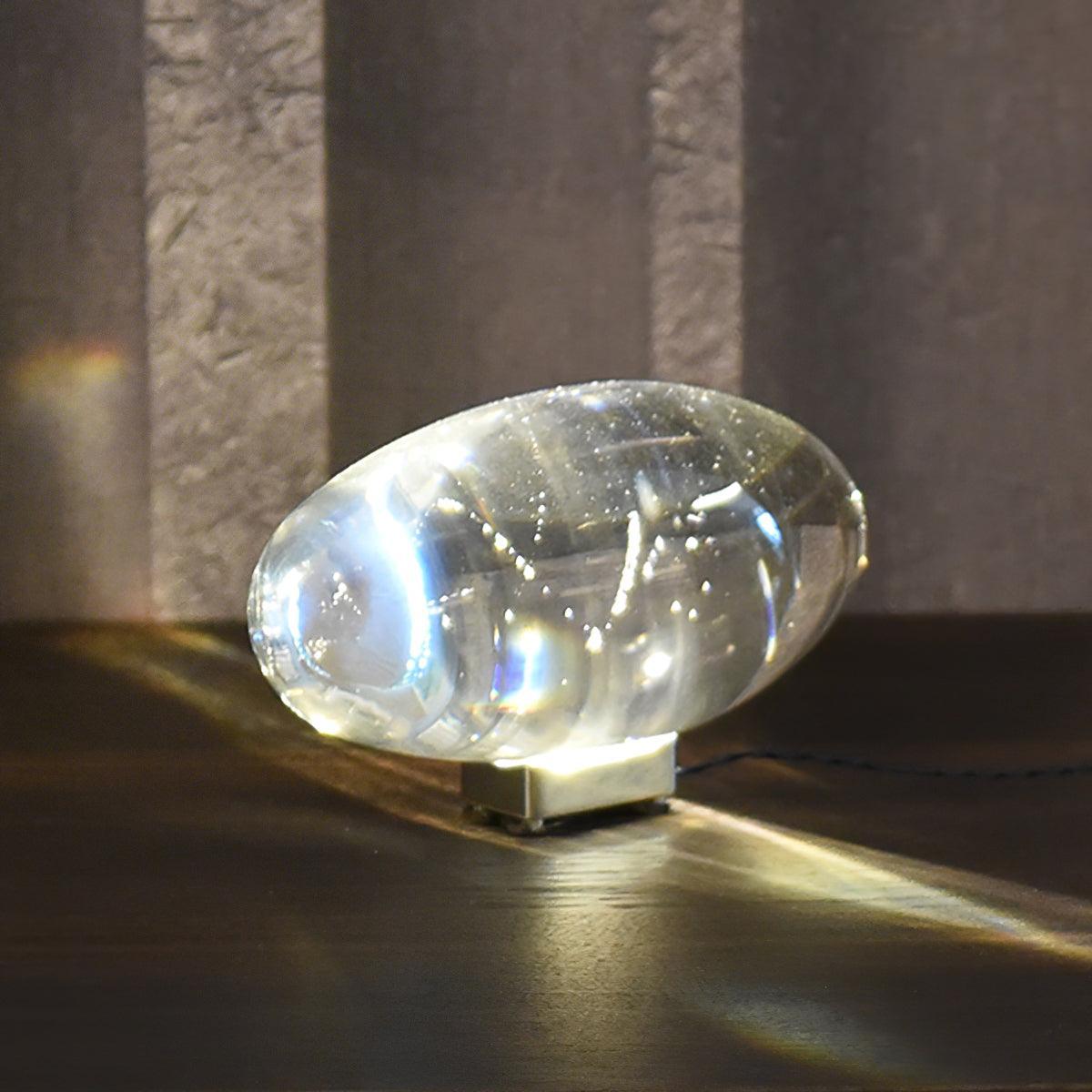 Skulpturale Kristall-Tischlampe