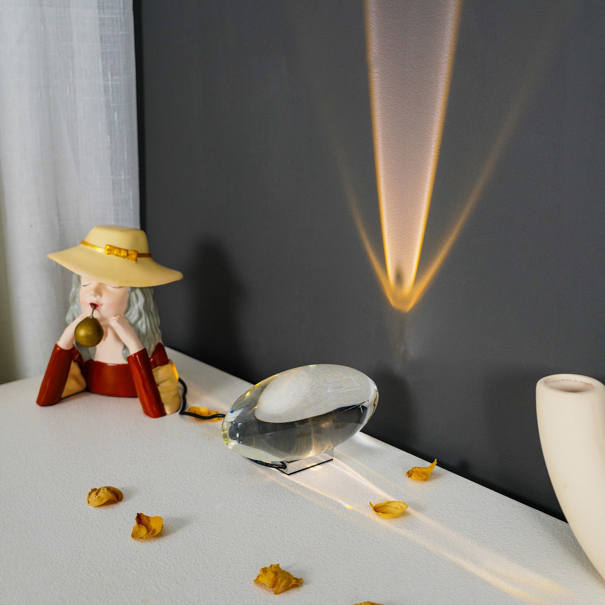 Skulpturale Kristall-Tischlampe