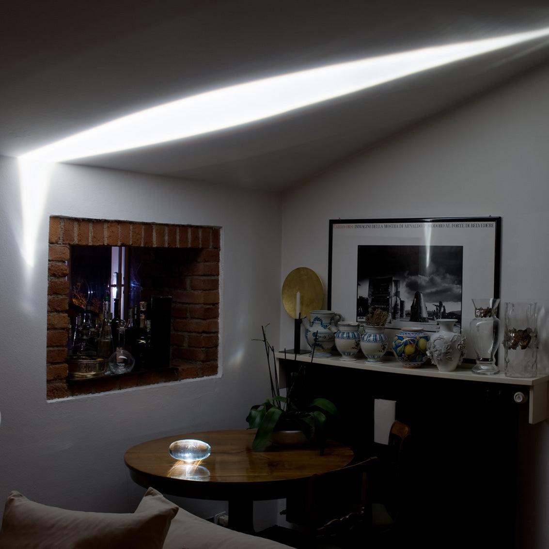 Skulpturale Kristall-Tischlampe