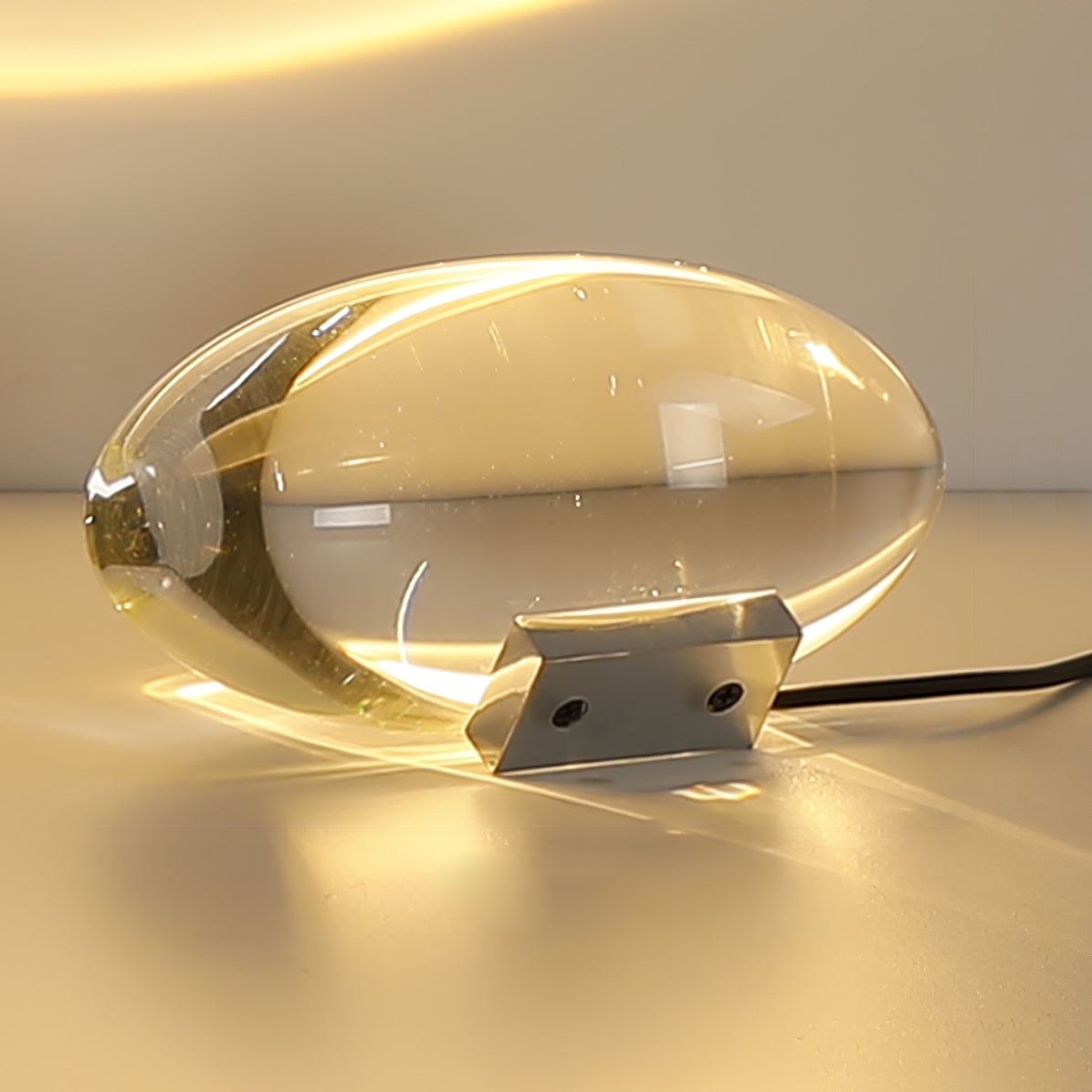 Skulpturale Kristall-Tischlampe