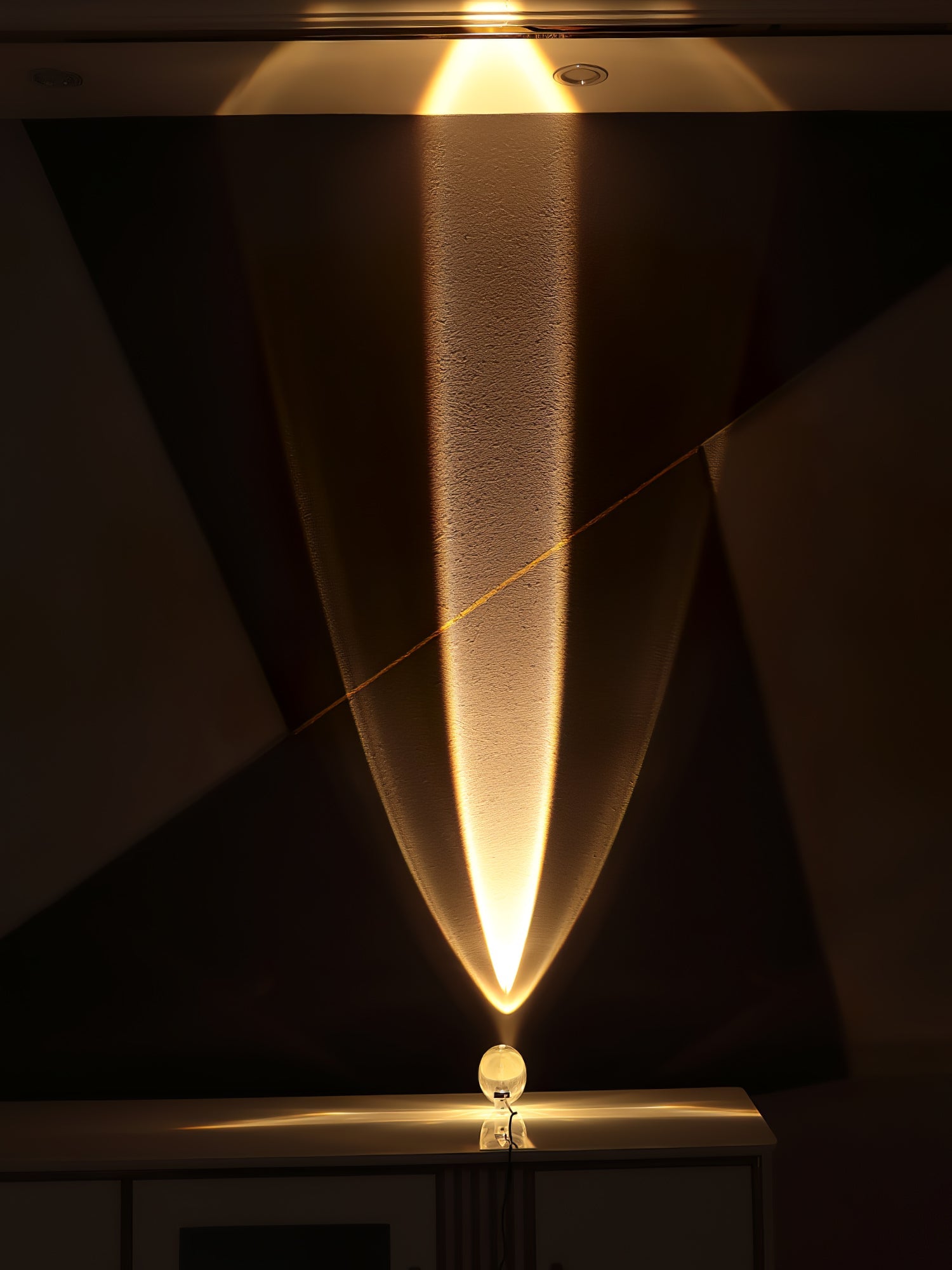 Skulpturale Kristall-Tischlampe