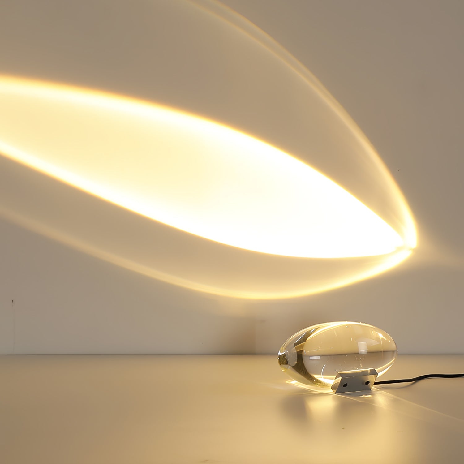 Skulpturale Kristall-Tischlampe