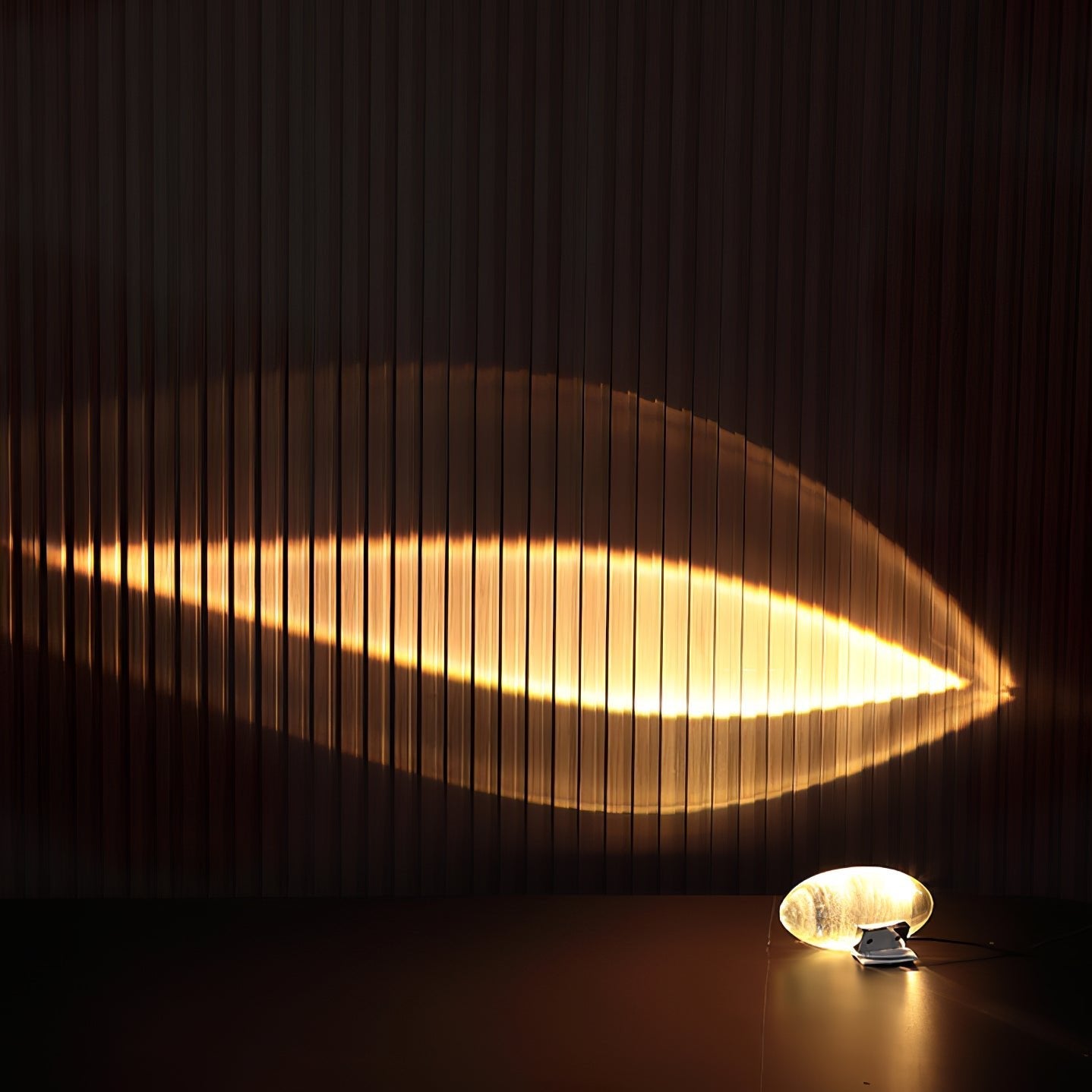 Skulpturale Kristall-Tischlampe