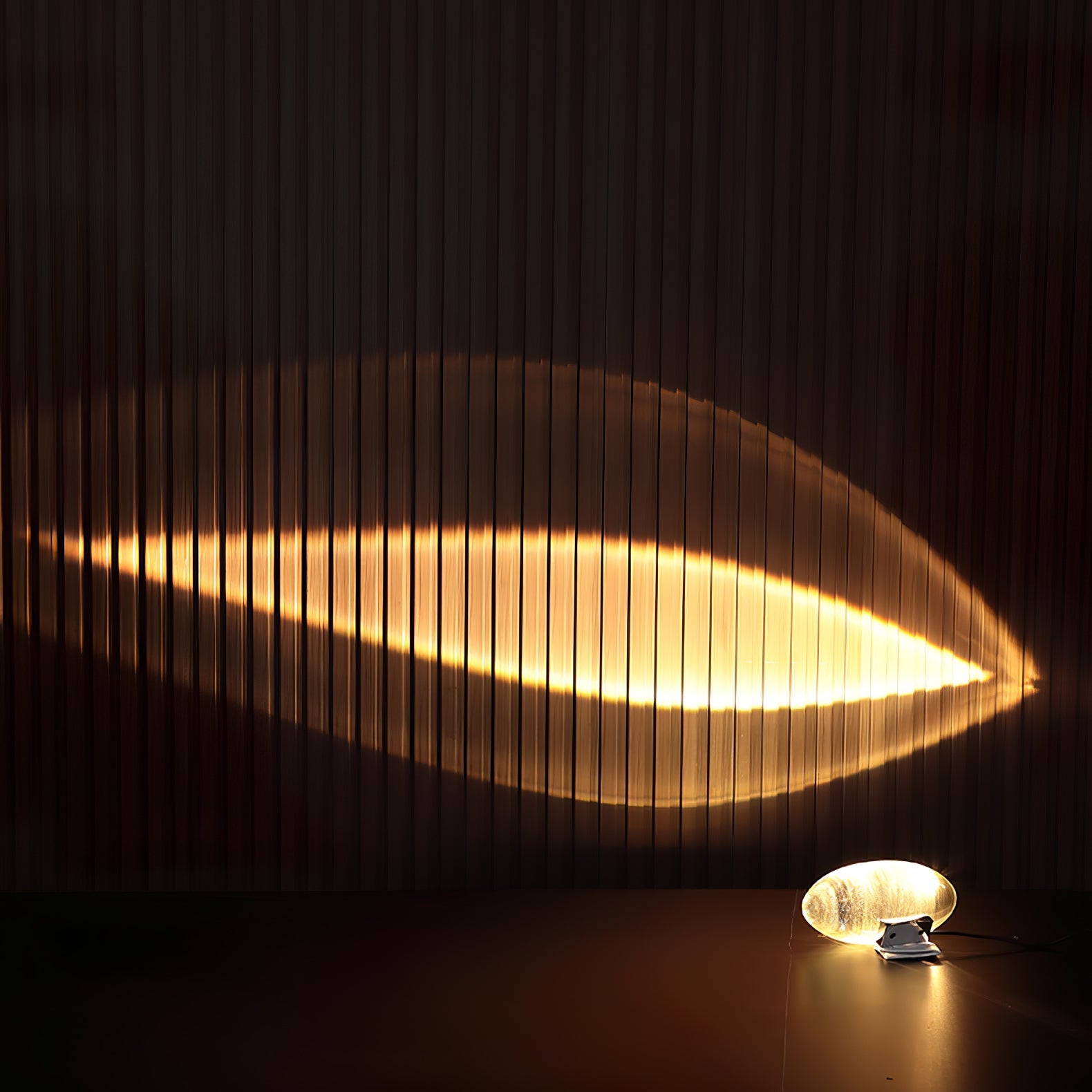 Skulpturale Kristall-Tischlampe