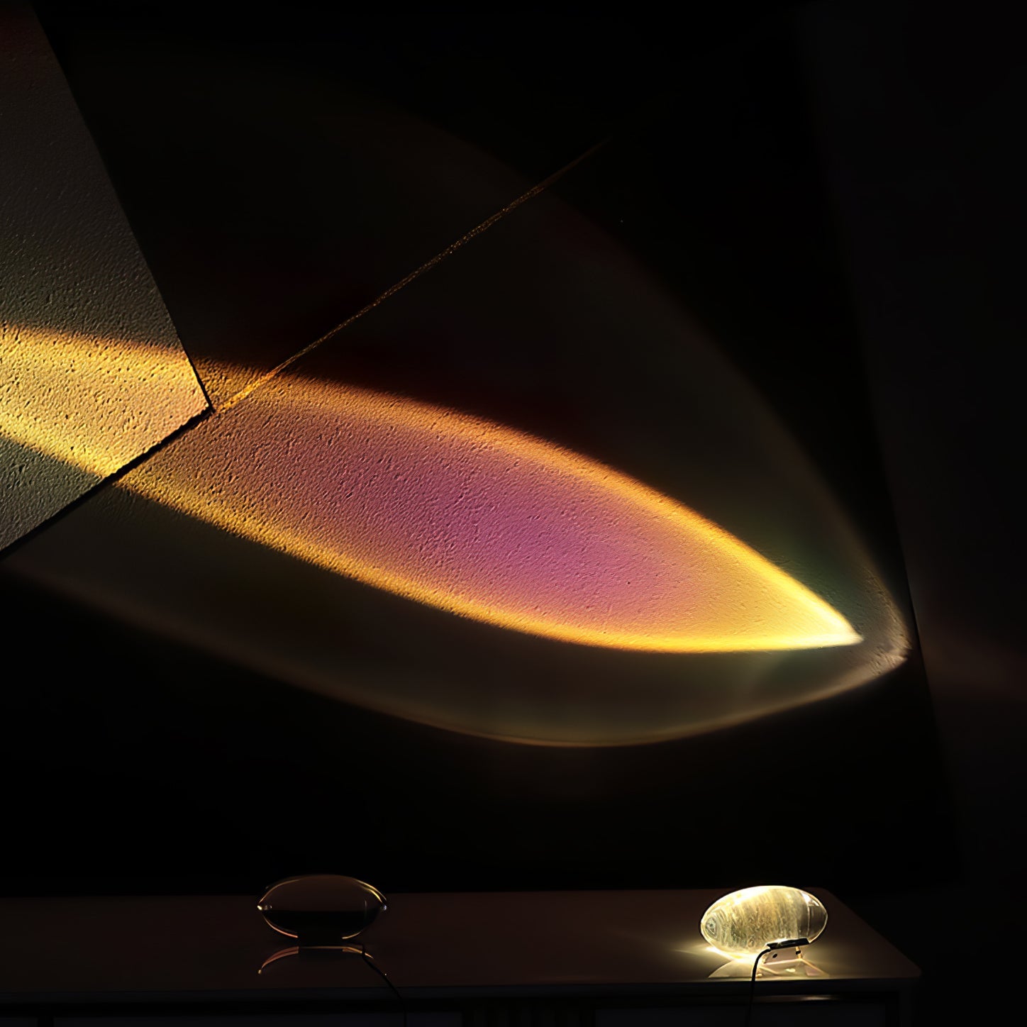 Skulpturale Kristall-Tischlampe