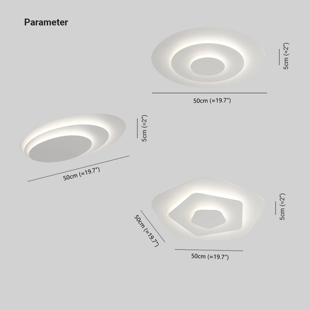 Round acrylic metal ceiling lamp