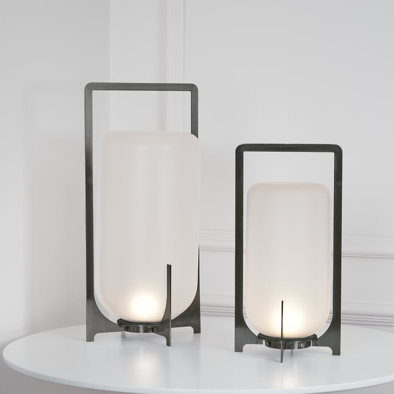 Tischlampe aus mundgeblasenem Glas