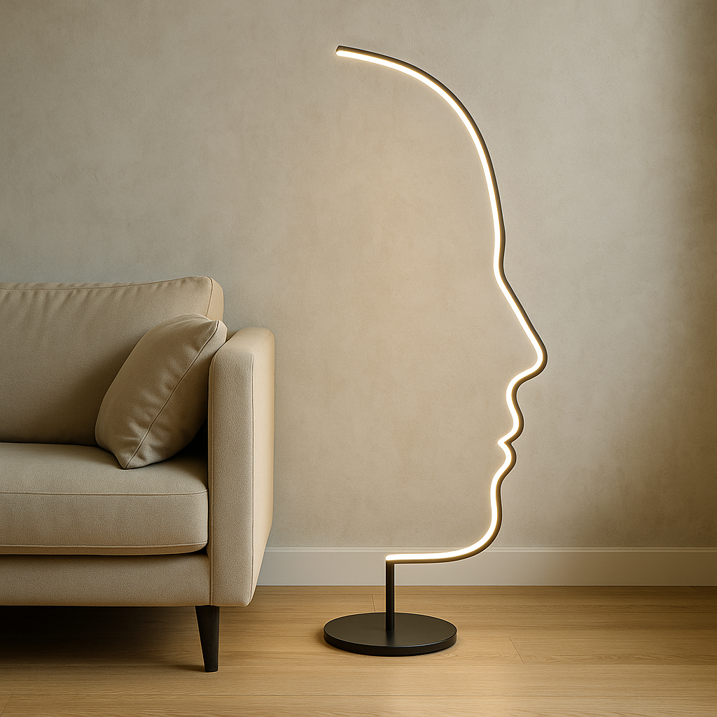 Stehlampe Gesicht