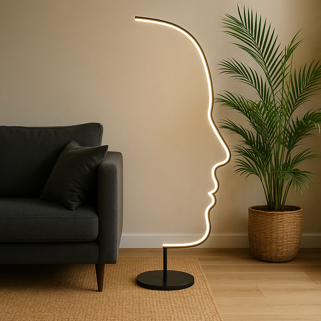 Stehlampe Gesicht
