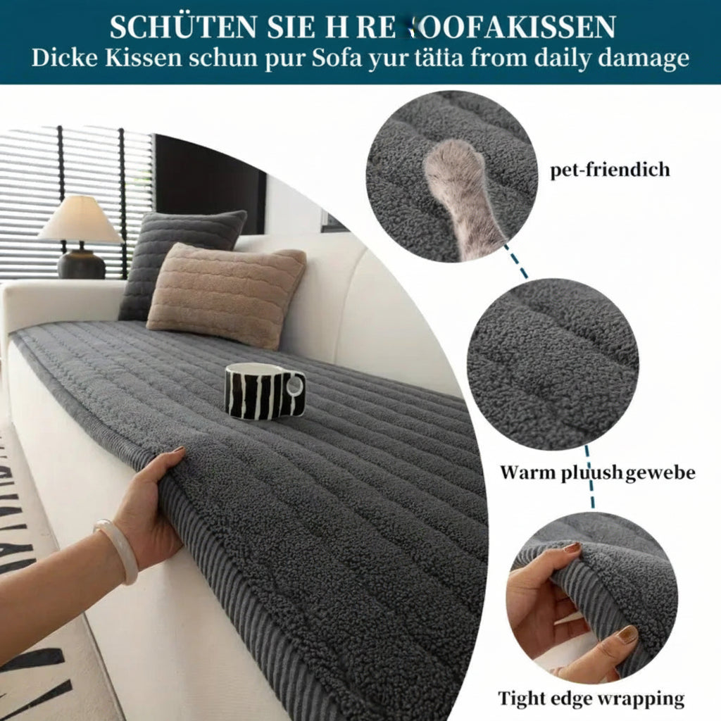 Sofabezug aus Lammwolle