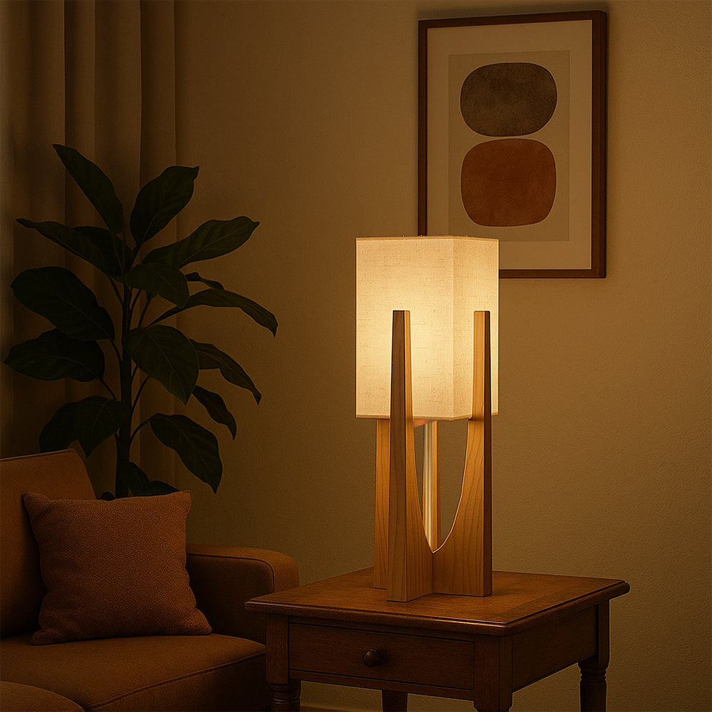 Stehlampe im japanischen Wabi Sabi Stil