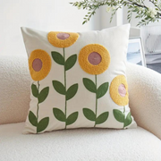Kissenbezug aus Polyester mit botanischem Muster
