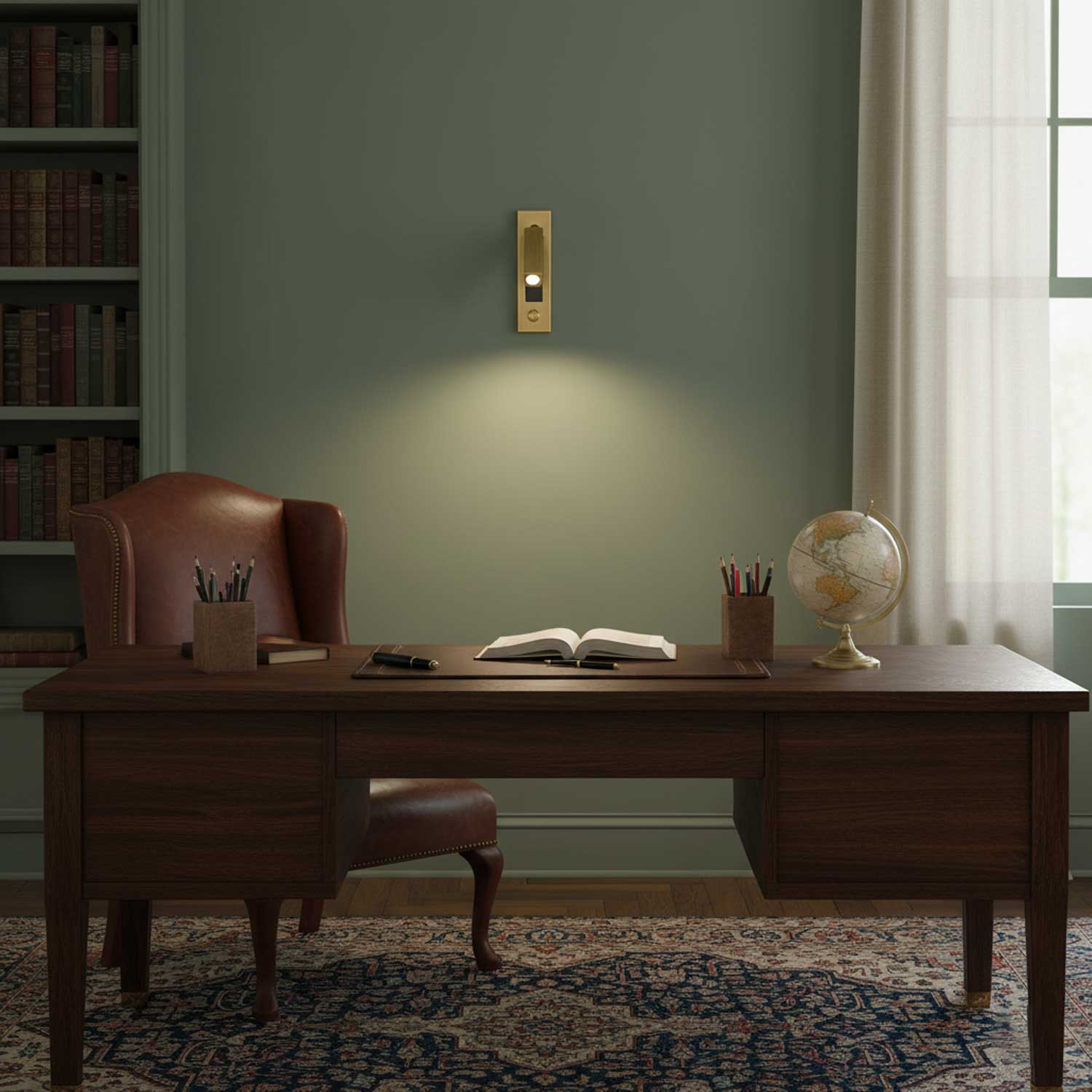 Flach zusammenklappbare Nachttischlampe