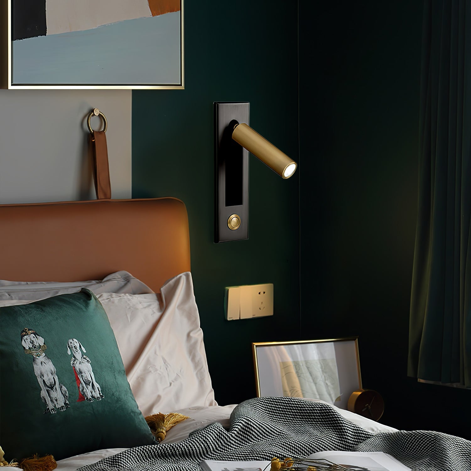 Flach zusammenklappbare Nachttischlampe