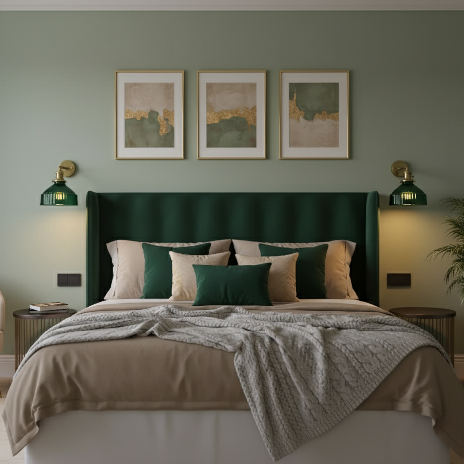 Wandleuchte im Vintage-Stil mit geripptem Schirm