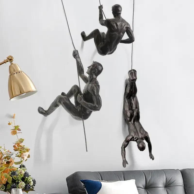 Figurale Wandskulptur aus Kunstharz