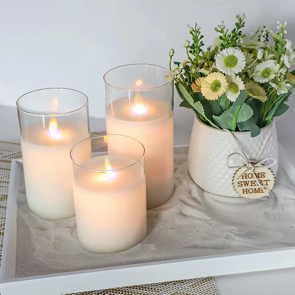 Moderne LED-Stumpenkerzen